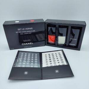 CHANEL Le Vernis Nail Looks Set Polish, Gel Coat, Decals NIB Limited Edition NIB